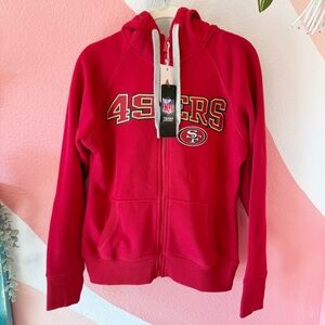 NWT Women’s 49ers NFL Zip Hoodie Small